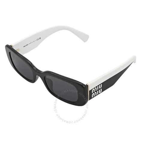 Miu Miu Dark Gray Rectangular Ladies Sunglasses MU 08YS 